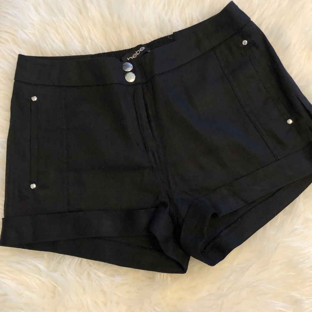 Bebe Black Dress Shorts